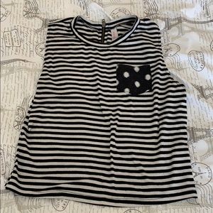 women’s xhilaration striped crop top